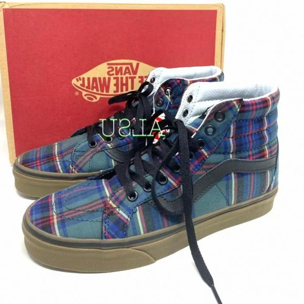 💖MEGA SALE💖VANS SK8-HI Reissue Tartan Canvas Shoes VN0A2XSBU5R 5 Size Women’s